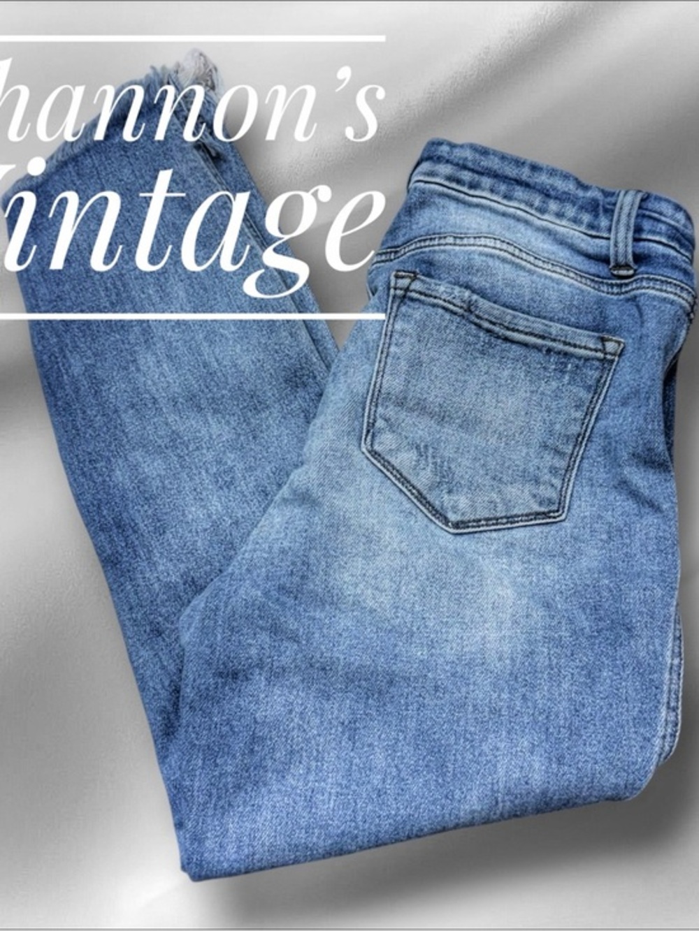 bridge by gly Women’s Sz 29 CURVY HIGH RISE ANKLE SKINNY distressed jeans A51